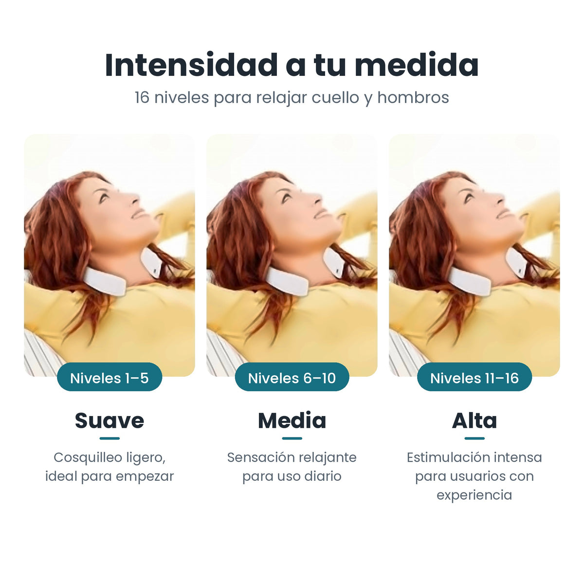 Niveles de intensidad del masajeador