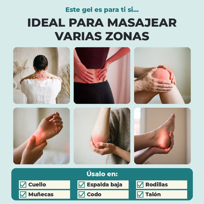 Ideal para masajear varias zonas: cuello, espalda baja, rodillas, muñecas, codo y talón