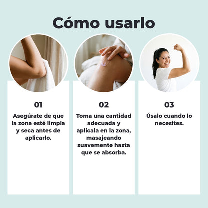Cómo usar el gel de masaje en 3 pasos