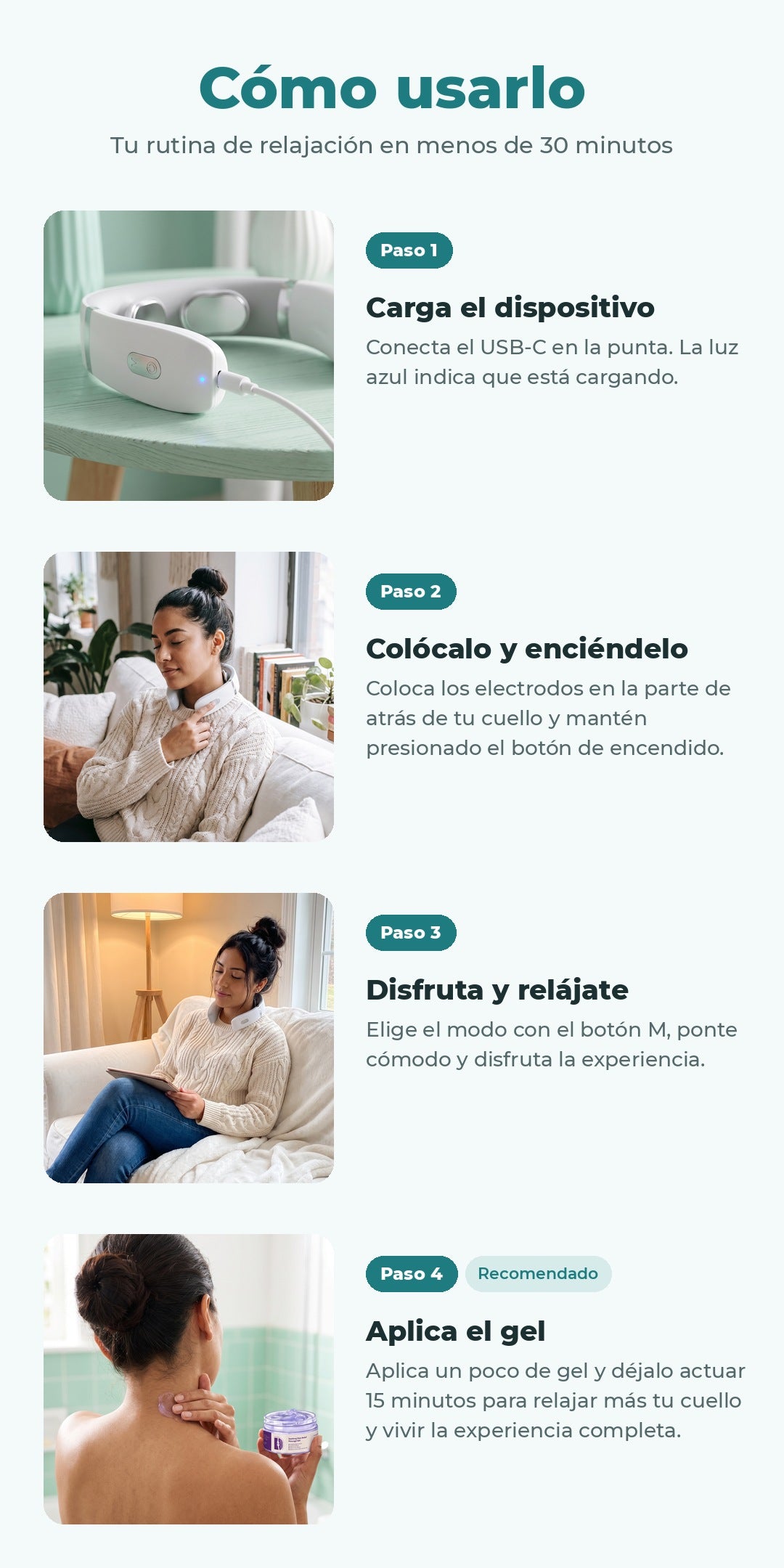 Tu rutina de relajación en 4 pasos